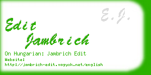 edit jambrich business card